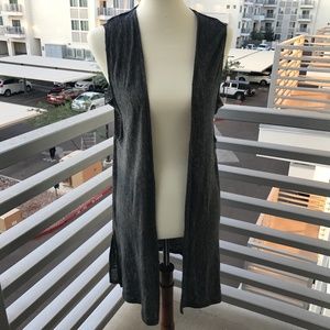 Catherine Malandrino Linen Sleveless Cardigan
